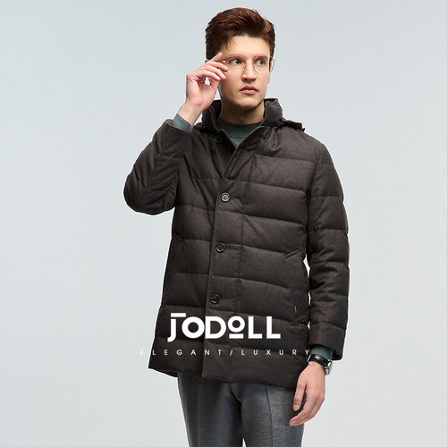 舒适休闲羽绒服JODOLL鸭绒连帽