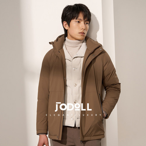 乔顿连帽保暖拉链羽绒服连帽商务
