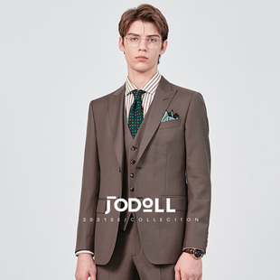 商务正装 潮流气质羊毛职业套装 修身 男韩版 西服套装 JODOLL乔顿男士