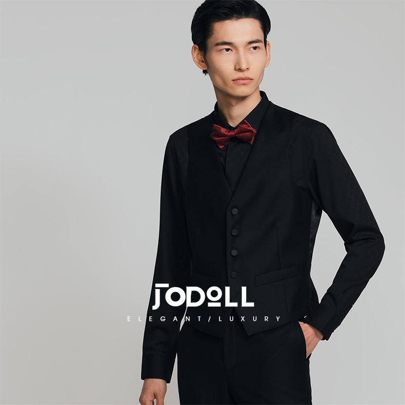 乔顿男商务修身羊毛桑蚕丝马甲