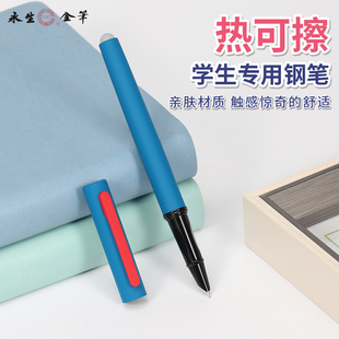 永生3538热可擦钢笔带橡皮学生练字可替换3.4墨囊肤感笔身可刻字