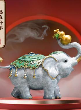 朱炳仁铜黄铜装饰中国风门厅摆件