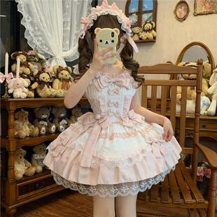 【白羽絮语】YoYo酱原创设计Lolita洋装doll感jsk吊带连衣