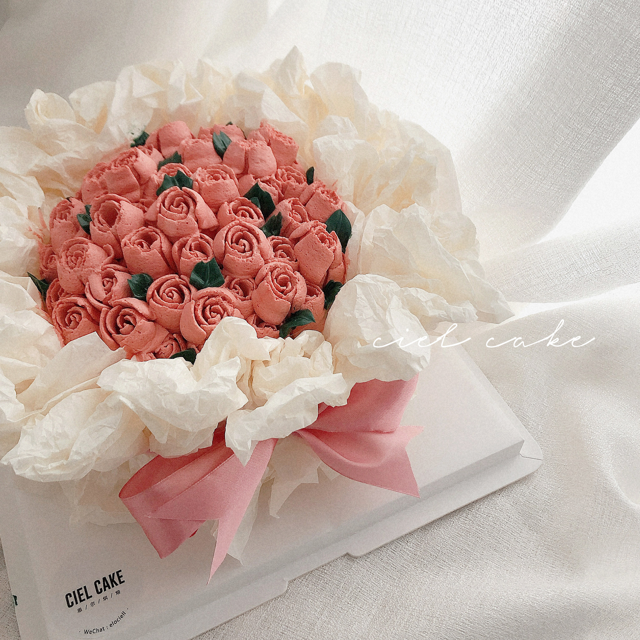 ciel cake 韩式郁金香花束动物奶油蛋糕生日蛋糕武汉同城配送