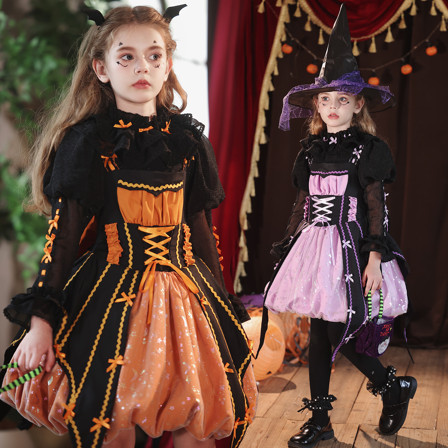 万圣节！儿童柠檬糖洛丽塔蓬蓬裙