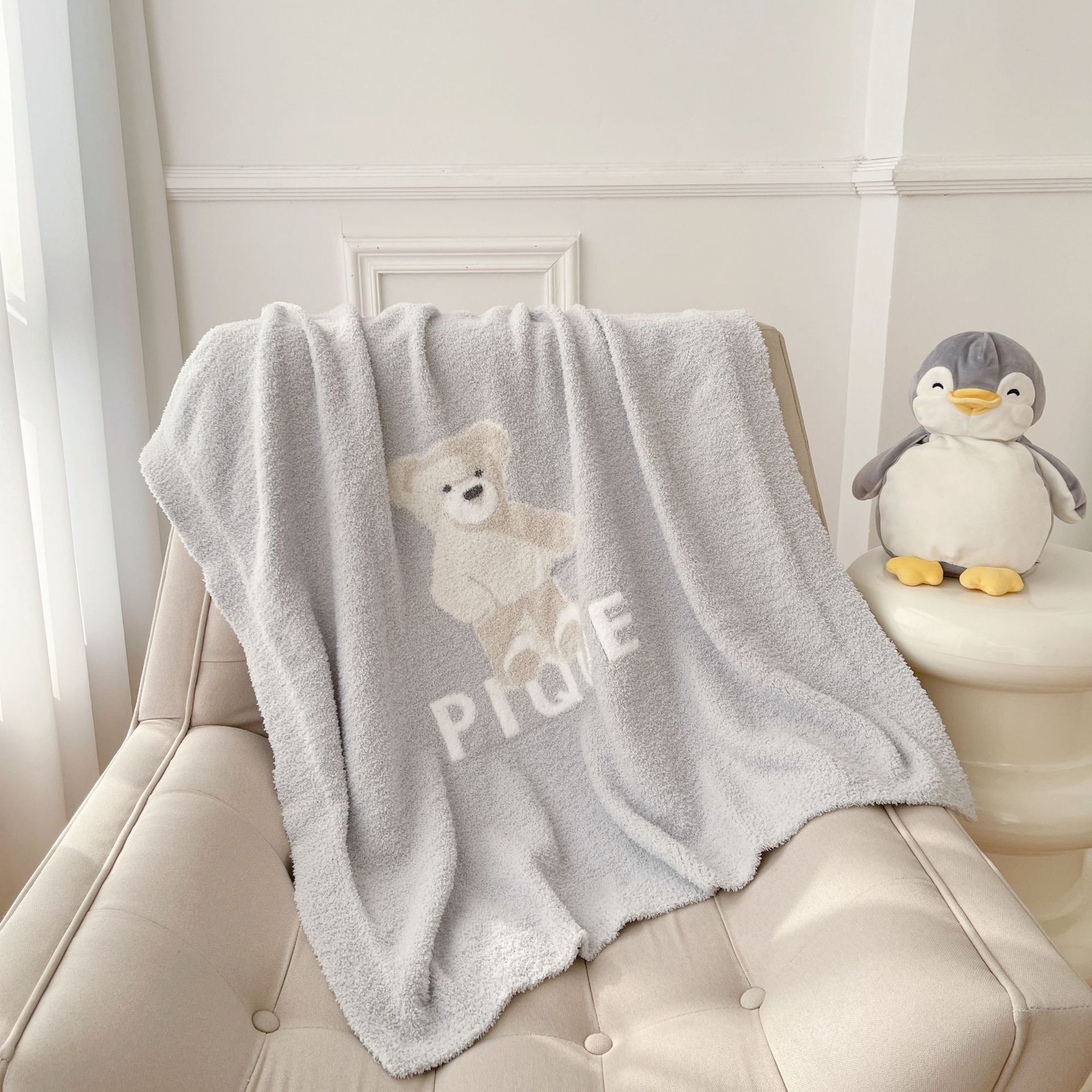 gp软绵绵半边绒保暖宝宝抱毯包巾