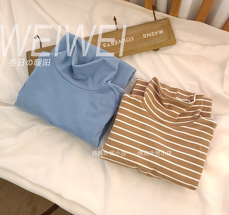 秋冬长袖德绒上掀开口哺乳衣