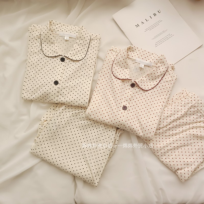日单西家微瑕疵中长款哺乳月子服春秋产后喂奶家居服孕妇睡衣套装
