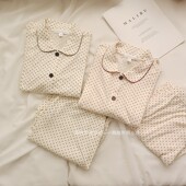 日单西家微瑕疵中长款 哺乳月子服春秋产后喂奶家居服孕妇睡衣套装