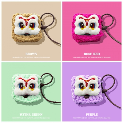 适用联想GM2Pro蓝牙耳机保护套EA110保护壳联想LP23毛绒醒狮LP40充电仓盒子5收纳包LP5 Pro女款TA210全包软壳