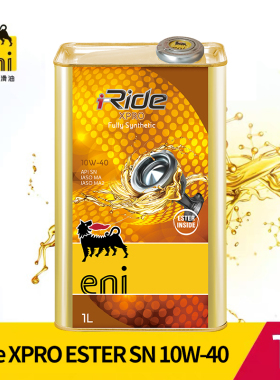 埃尼 eni全合成摩托车润滑油 i-Ride XPRO ESTER SN 10W-40 1L