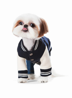 Sniff宠物狗狗猫咪春秋卫衣印花棒球服泰迪法斗比熊中小型犬衣服