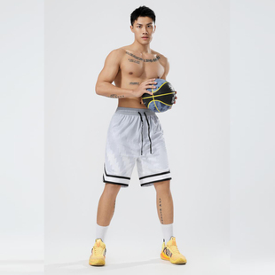 热火队精英篮球短裤男沙滩裤球裤跑步训练运动大码速干宽松五分裤