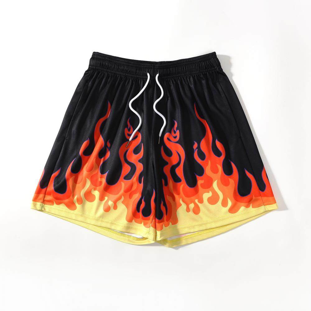 火焰美式大网眼篮球短裤四分裤训练球裤双层网孔透气快干刺绣裤衩,运动服/休闲服装,运动中长裤／短裤,淘宝优惠券,粉丝福利购,淘宝优惠卷