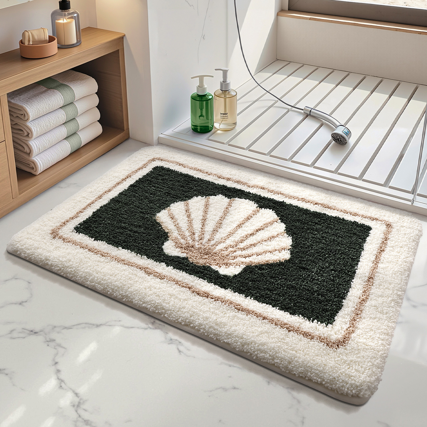 大江加厚植绒浴室吸水速干地垫