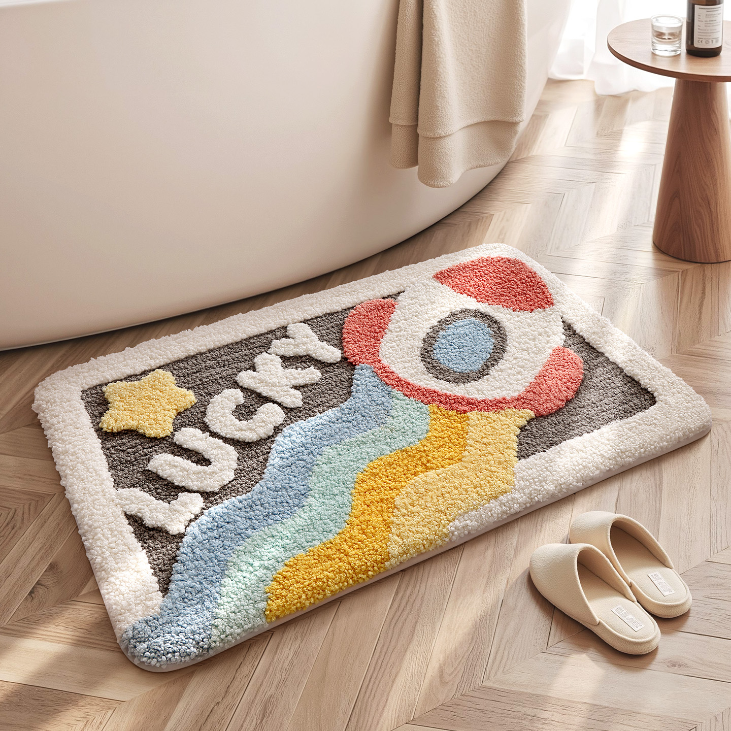 大江卡通加厚浴室吸水防滑地垫