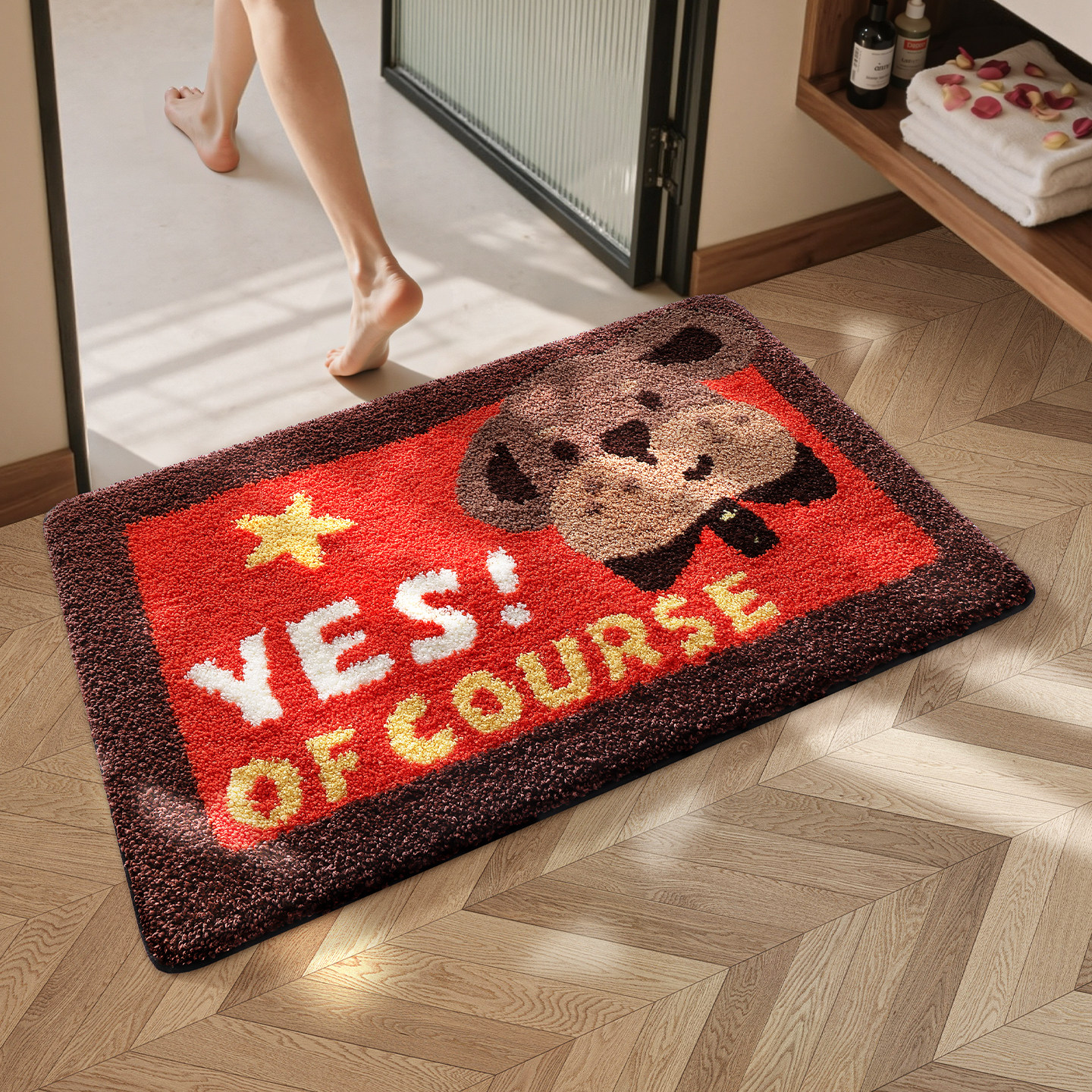 大江浴室吸水地垫卡通可爱家用卫生间脚垫厕所门口防滑洗手间地毯,家庭/个人清洁工具,地垫,淘宝优惠券,粉丝福利购,淘宝优惠卷