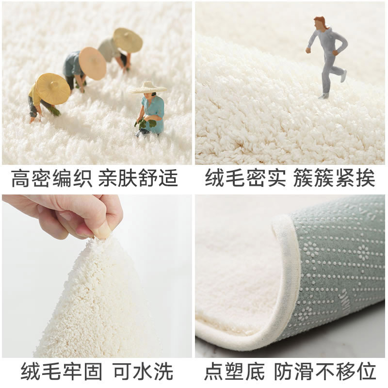 大江地垫纯色圆形地毯客厅沙发茶几现代北欧风家S用卧室电脑椅毯