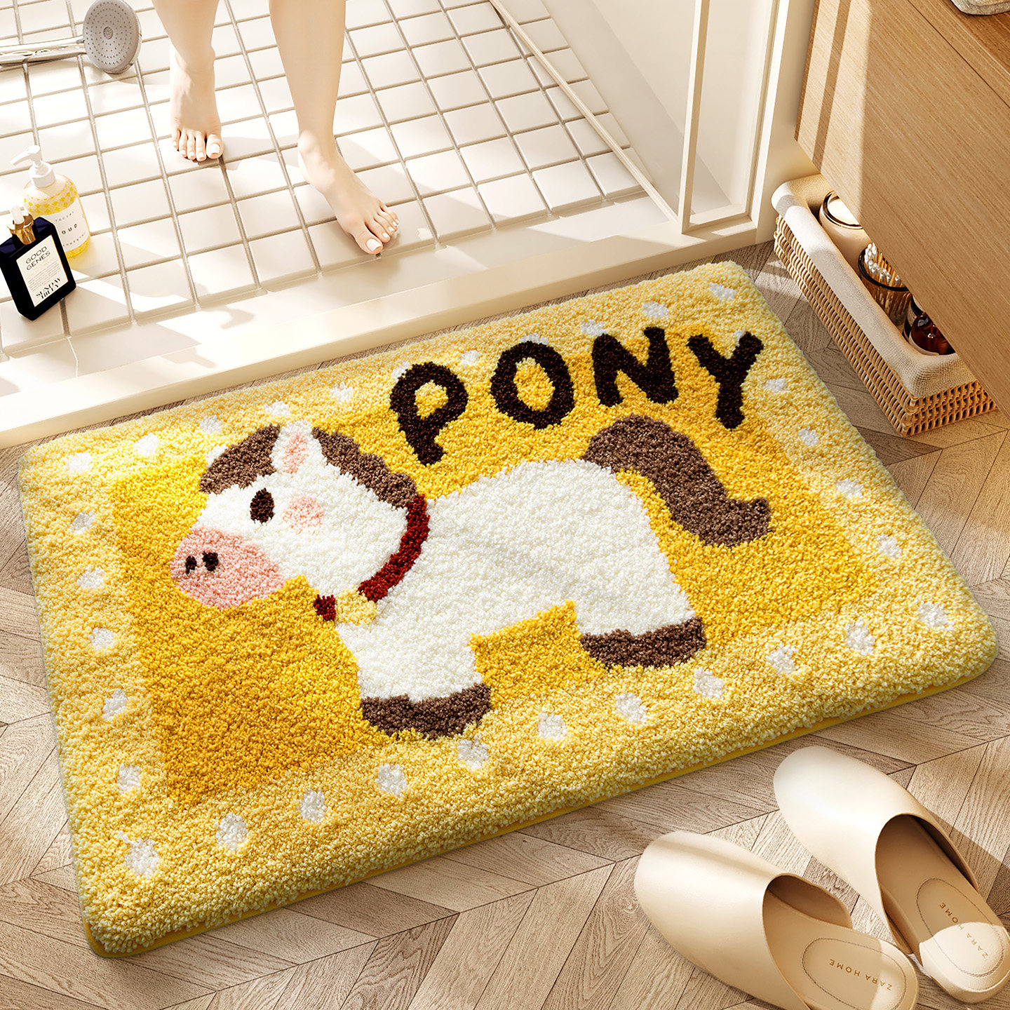 大江浴室加厚强吸水速干防滑地垫