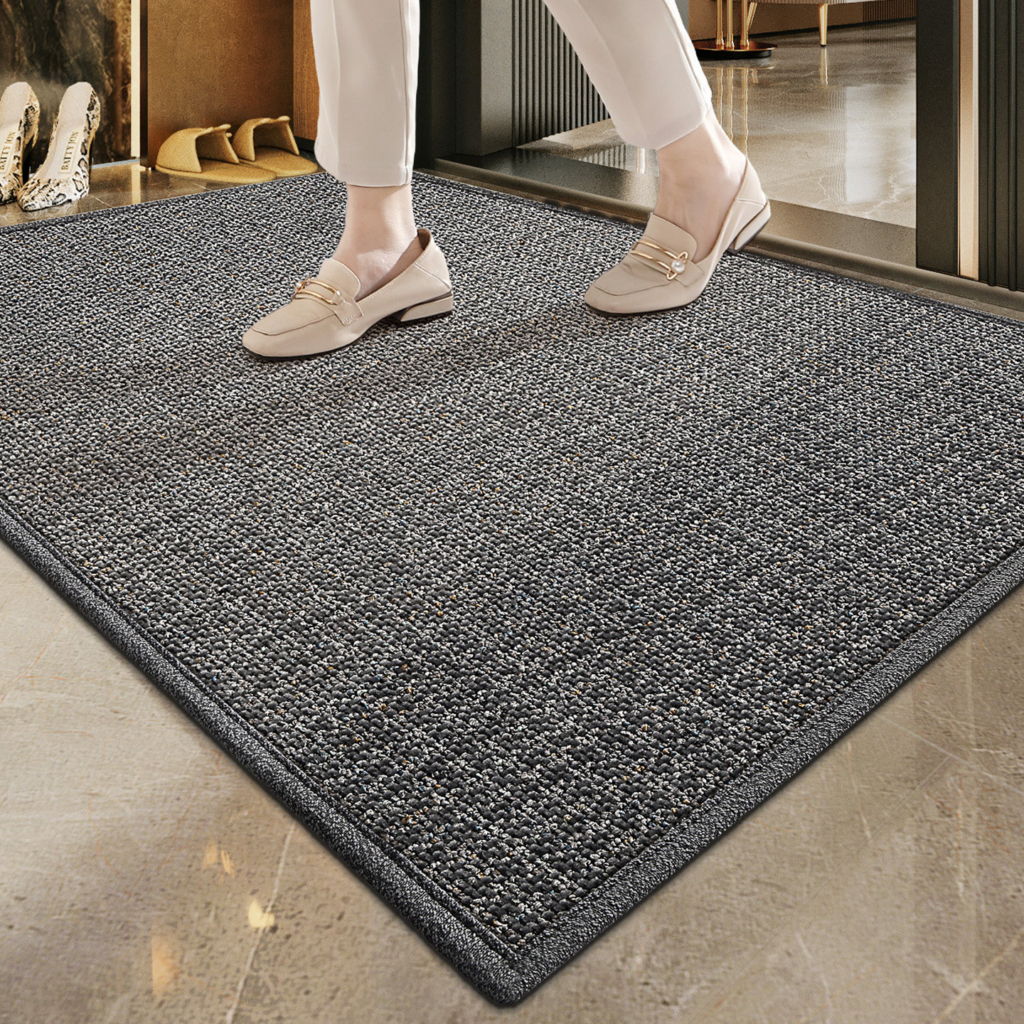 大江地垫入户门豪宅门口轻奢编织脚垫玄关防滑进门垫耐脏别野地毯,居家布艺,入户地垫,淘宝优惠券,粉丝福利购,淘宝优惠卷