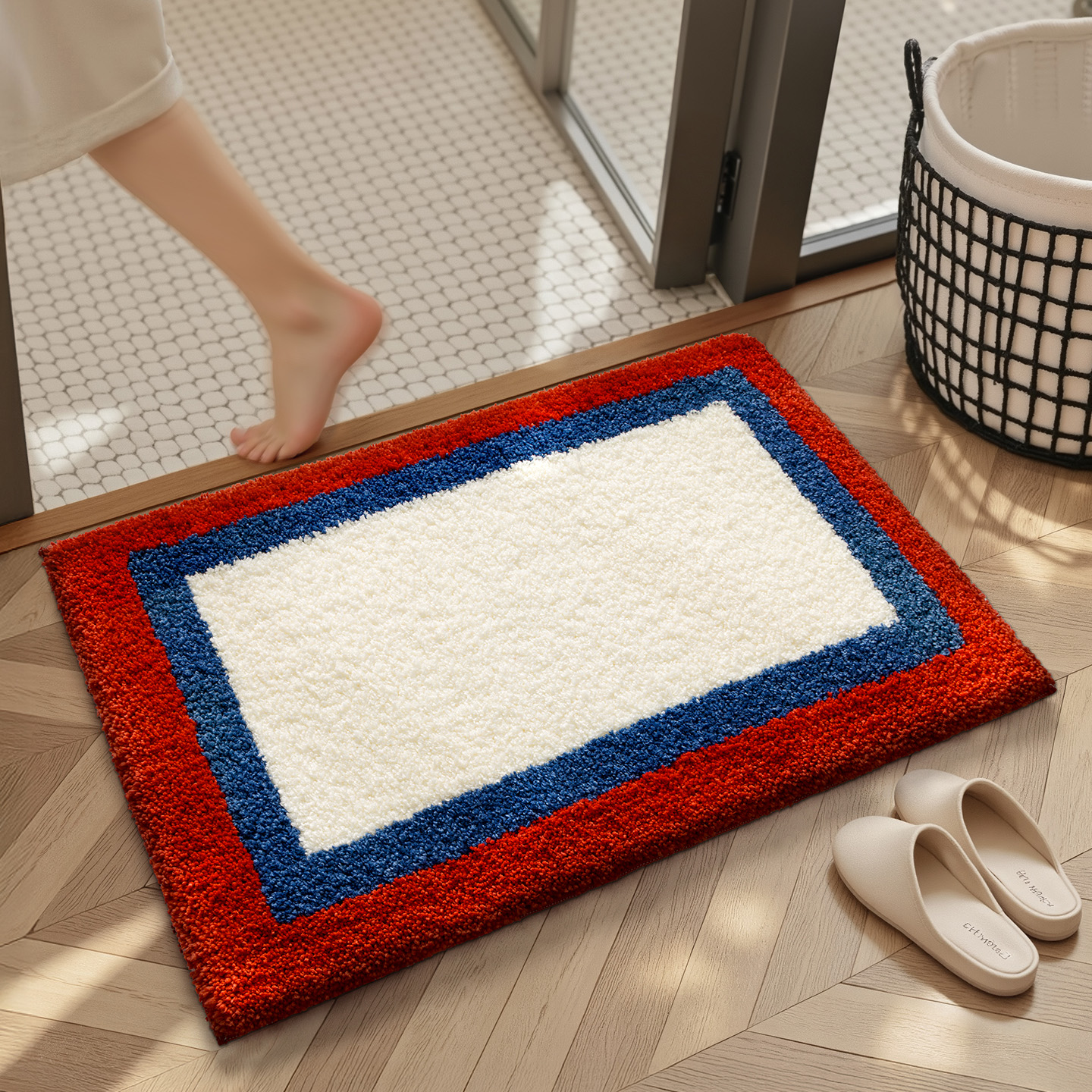 大江简约植绒浴室吸水地垫