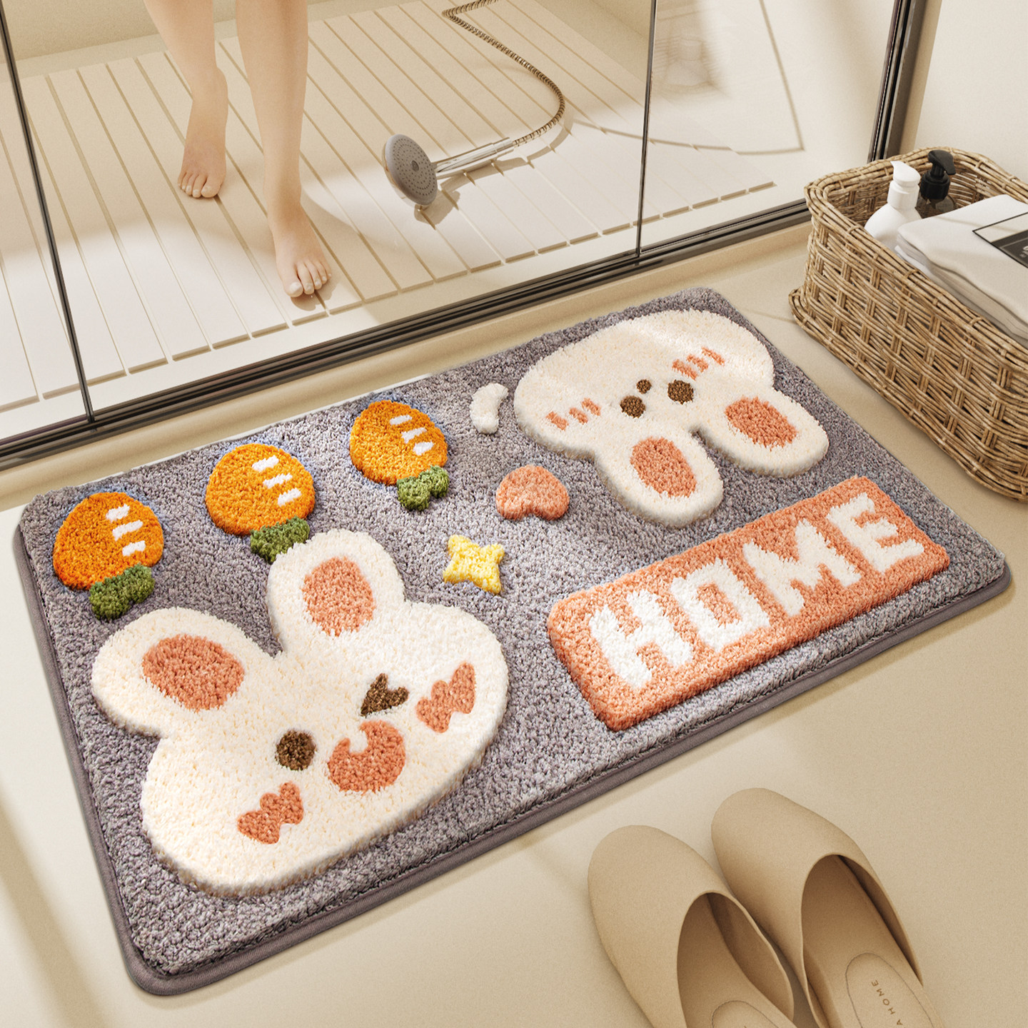 大江浴室吸水地垫卡通家用脚垫洗手间垫子卫生间厕所门口速干地毯,家庭/个人清洁工具,地垫,淘宝优惠券,粉丝福利购,淘宝优惠卷