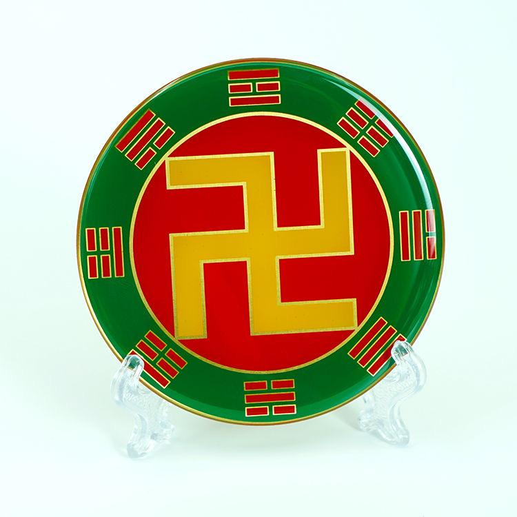 30MM后天八卦万字太极补角拍万字福字福绿色黑万字手机贴中黄太极