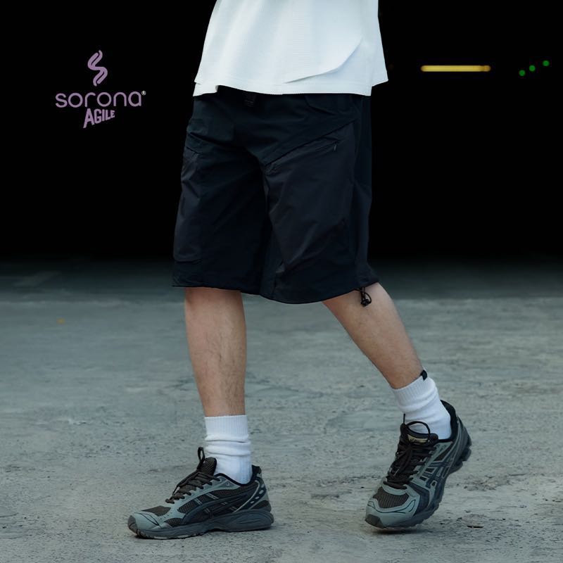 索罗娜凉感拼接N66磁吸五分短裤