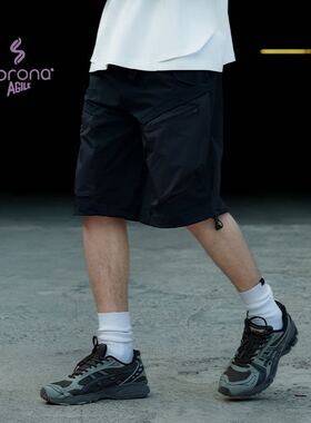 CATCHUS索罗娜凉感覆膜三防FIDLOCK磁扣拼接N66机能五分短裤男