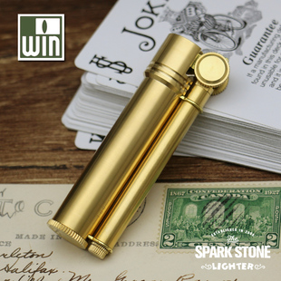 日本原装进口WIN威恩道格拉斯复古创意老式煤油打火机不锈钢黄铜