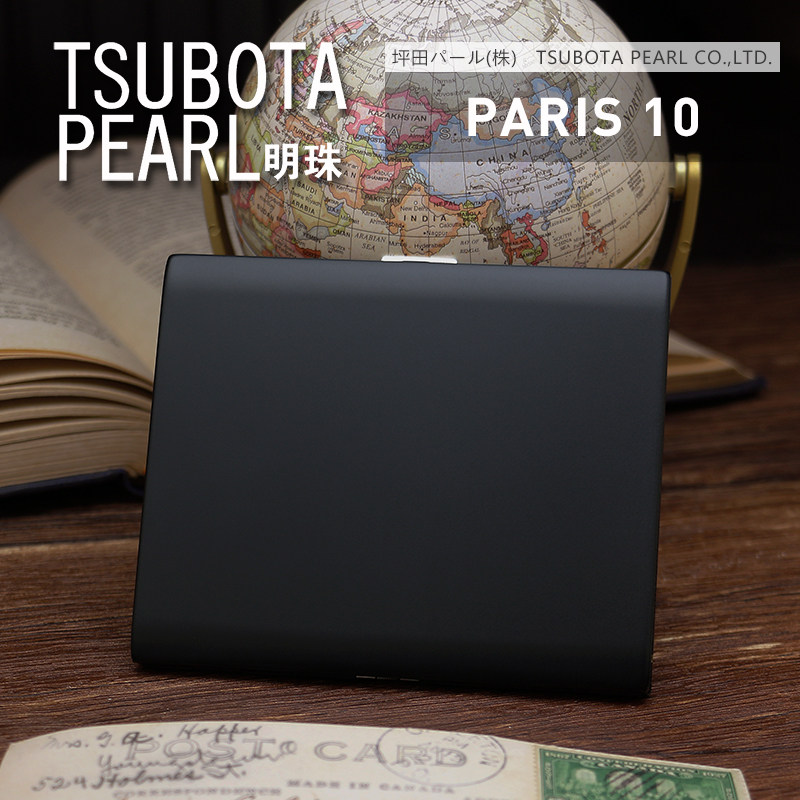 日本制造TSUBOTA PEARL明珠纯铜烟盒10支85mm粗烟14支100mm细烟
