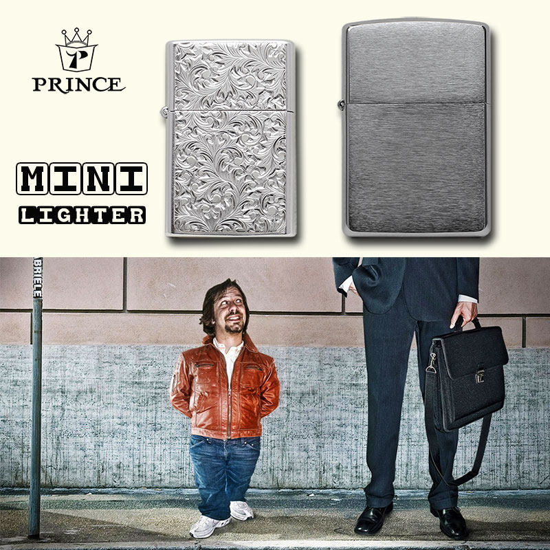 日本制造原装进口PRINCE王子迷你袖珍纯铜煤油防风打火机小巧个性