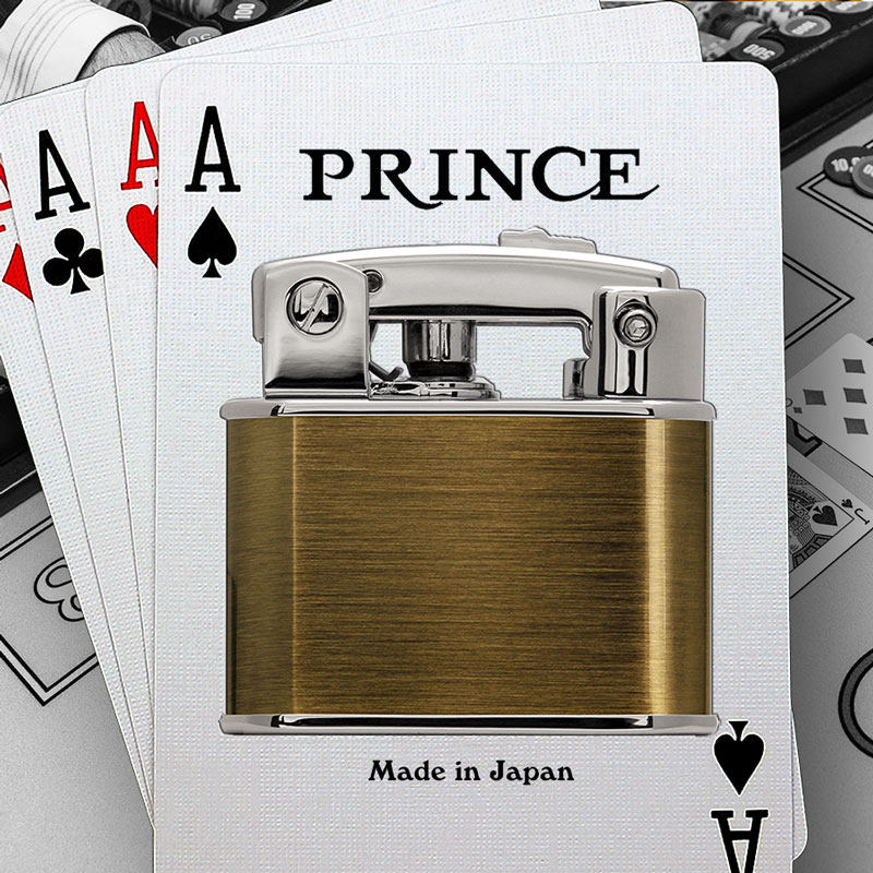 自动纯铜老式打火机PRINCE王子