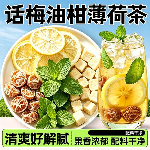 话梅油柑薄荷茶清爽解腻水果茶包