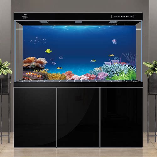 鱼缸背景纸海洋小鱼背景定制自粘3d立体鱼缸背景5D贴纸