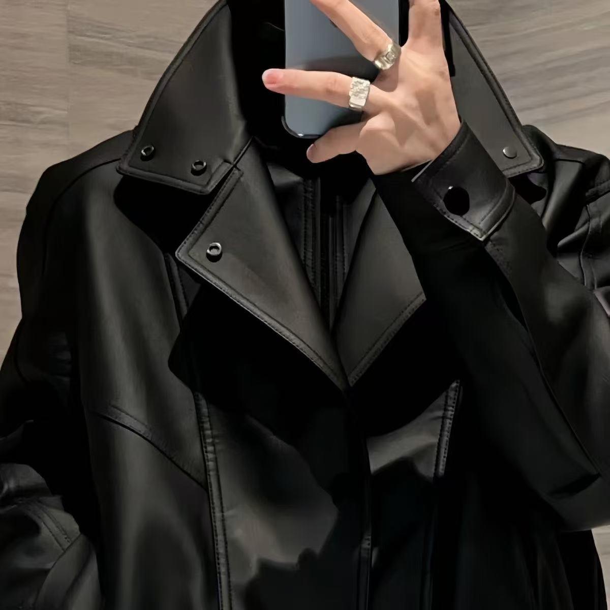 2024新款皮衣男短款修身机车服外套春秋款潮流帅气皮夹克男装上衣