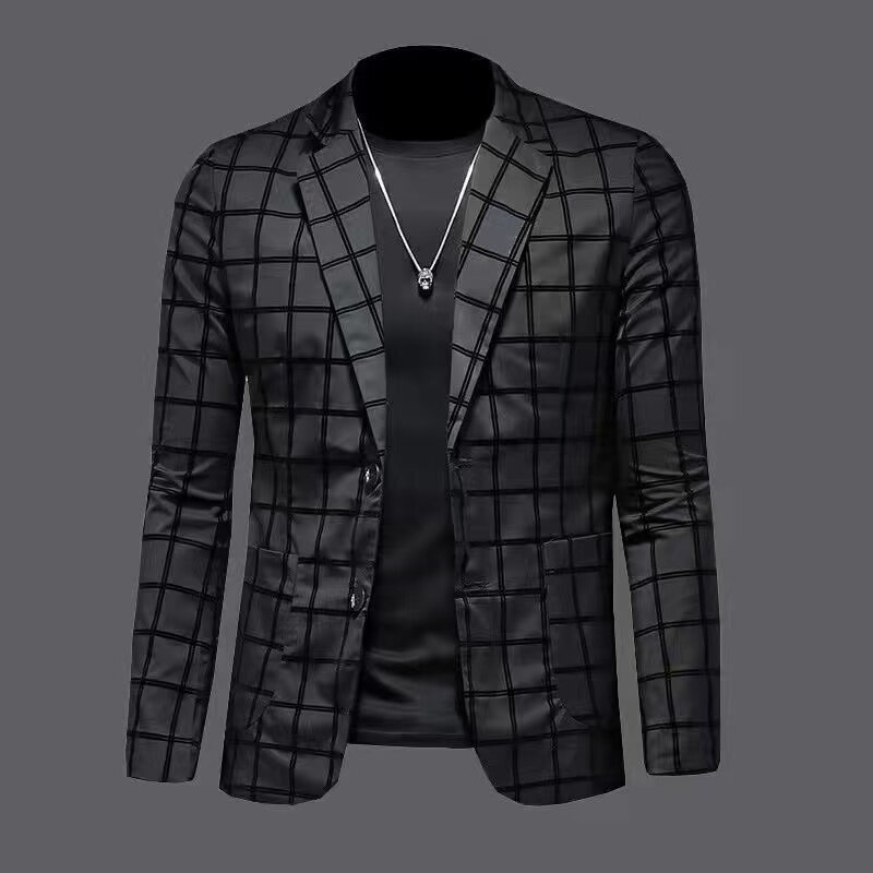 冲销量欧货西服男士新款春季外套修身短款潮流小西装痞帅百搭显瘦