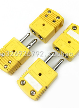 美标热电偶大插头K型连接器OSTW-K-MF公母黄色高温标准插头插座