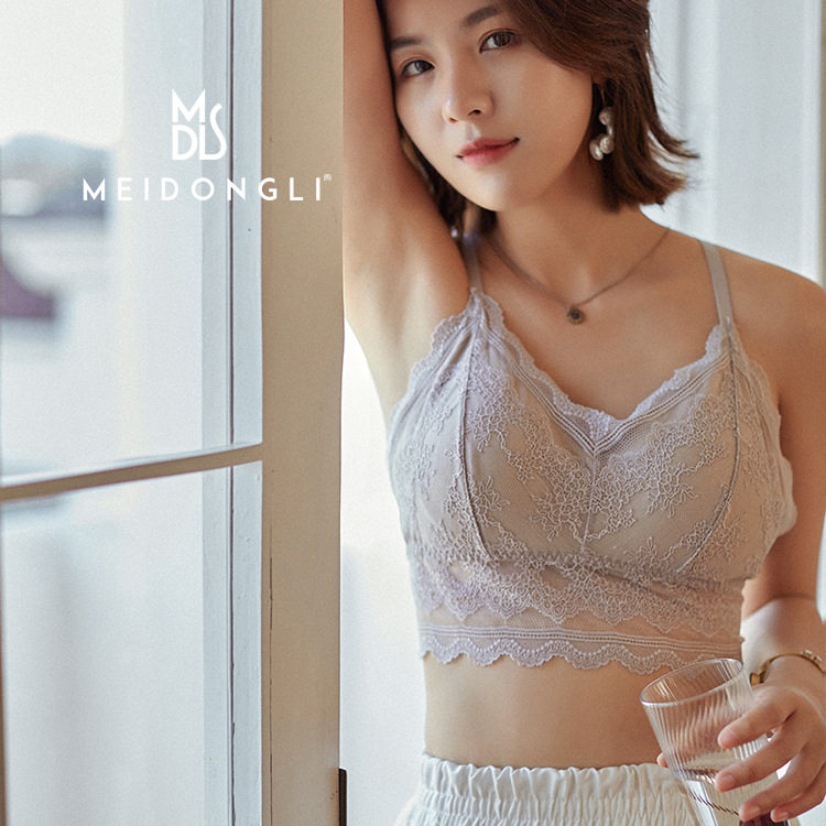 小云肌内衣上新蕾丝内衣裹胸美背内搭加厚杯垫小性感打底交叉
