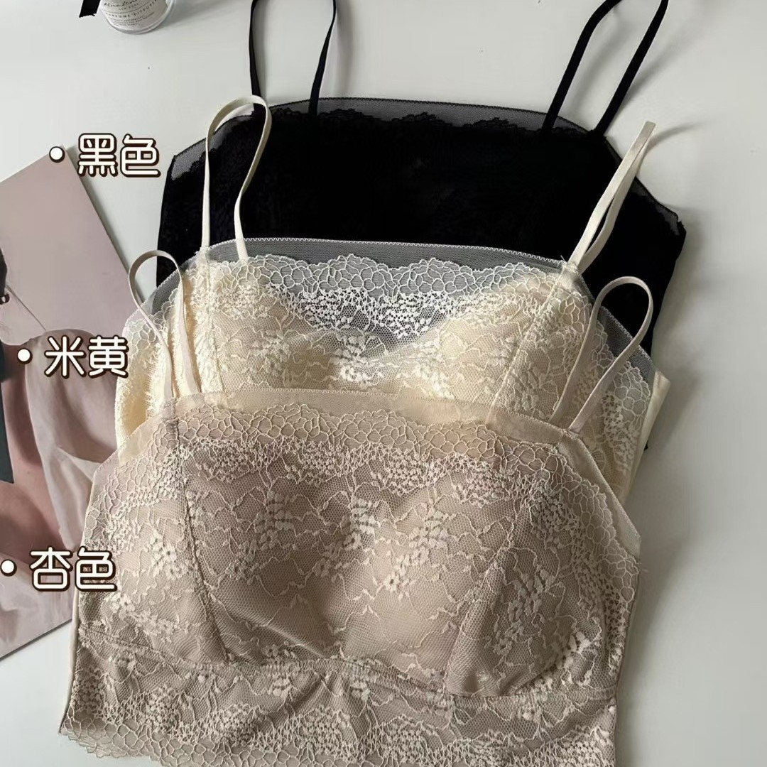 小云肌内衣黛美芮11025法式蕾丝裹胸吊带内衣固定杯聚拢上托