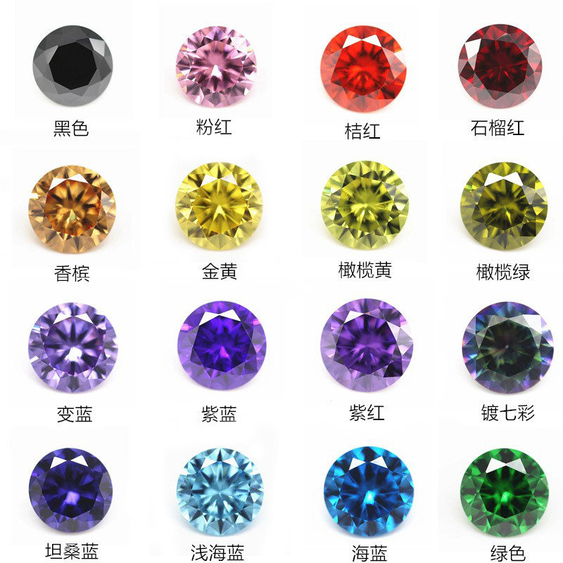 圆形白色合成立方氧化锆锆石裸石 梧州人造宝石CZ微蜡镶石DIY碎钻