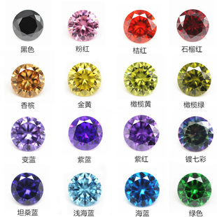 圆形白色合成立方氧化锆锆石裸石 梧州人造宝石CZ微蜡镶石DIY碎钻