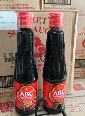 广东整件包邮印尼ABC甜酱油调味600ml*12瓶酿造儿童酱油烹饪调味