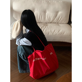 很能装 韩国ins博主同款 大容量帆布包休闲百搭通勤托特包单肩包