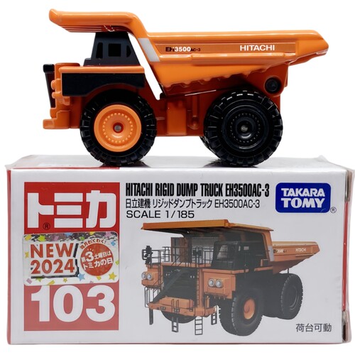 TOMY多美卡红白盒103号日立建机EH3000刚性自卸卡车合金小车玩具