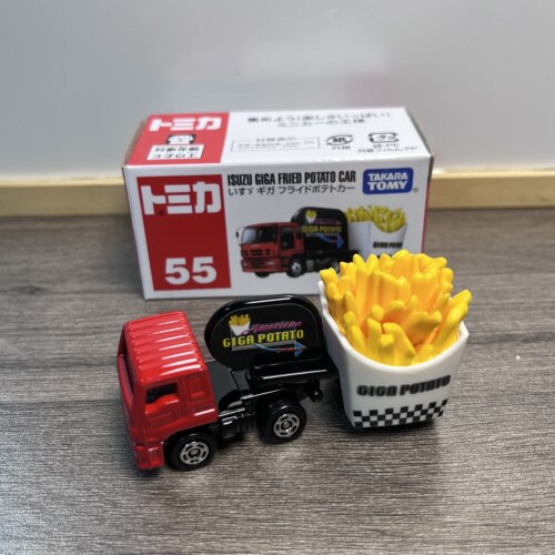 日版TOMY多美卡 红白盒 55号 GIGA 炸薯条合金仿真车 模型 玩具车