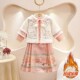 儿童汉服女童马面裙冬季 新年衣服儿童连衣裙宝宝拜年服女孩公主裙
