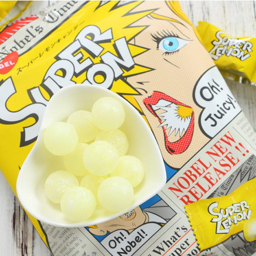 日本nobel诺贝尔超酸柠檬可乐苏打混合口味  劲酸尖叫酸糖果90g
