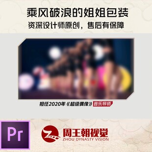 48.乘风破浪的姐姐电视节目版面包装设计标题字幕相册PR模板