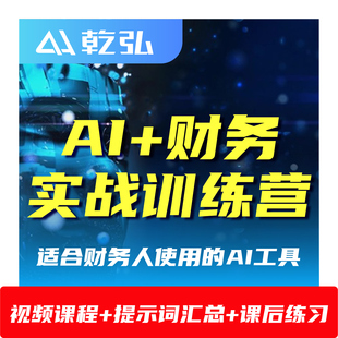 智能AI财务实操课初级中级会计cpa注会技能ai视频教学案例课件